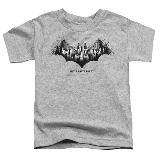 Batman Gotham Shield Toddler Kids Youth T Shirt Athletic Heather