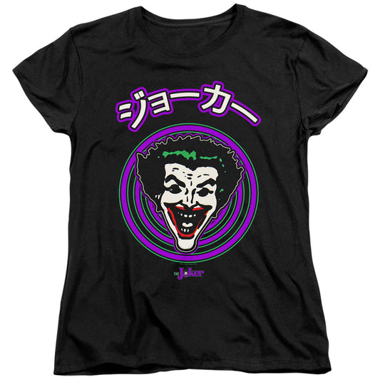 Batman Face Spiral Womens T Shirt Black Style001