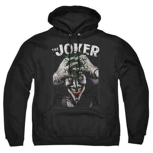 Batman Crazed Joker Mens Hoodie Black