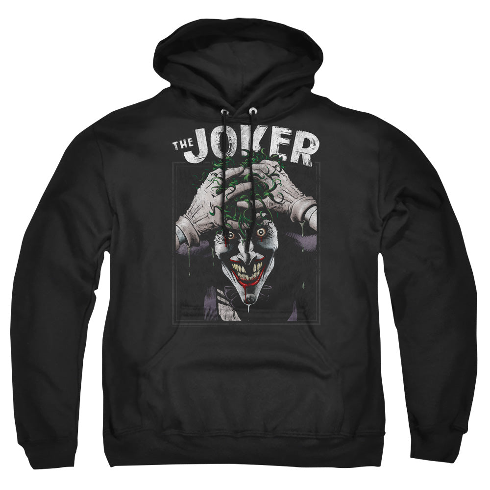 Batman Crazed Joker Mens Hoodie Black