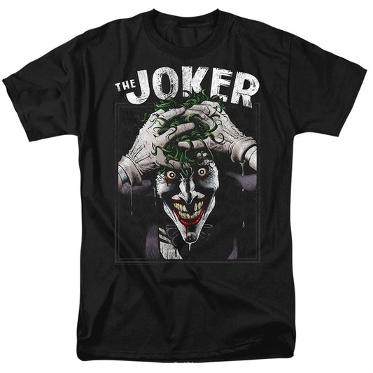 Batman Crazed Joker Mens T Shirt Black Style001