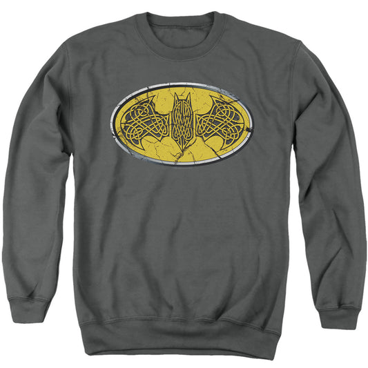 Batman Celtic Shield Mens Crewneck Sweatshirt Charcoal
