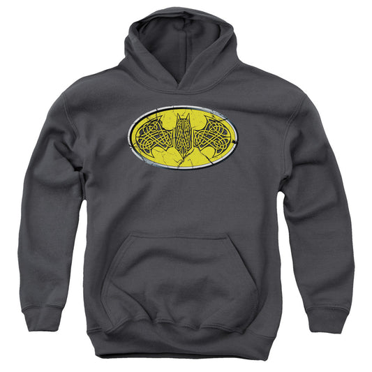 Batman Celtic Shield Kids Youth Hoodie Charcoal
