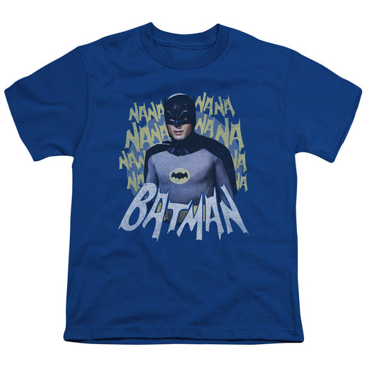 Batman Classic Tv Theme Song Kids Youth T Shirt Royal Blue