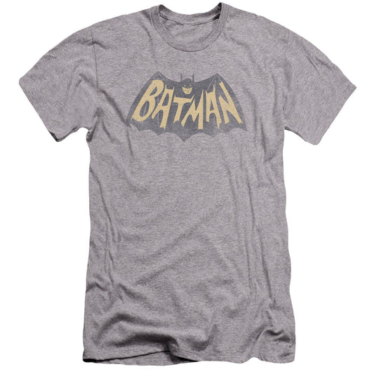 Batman Classic Tv Show Logo Premium Bella Canvas Slim Fit Mens T Shirt Athletic Heather