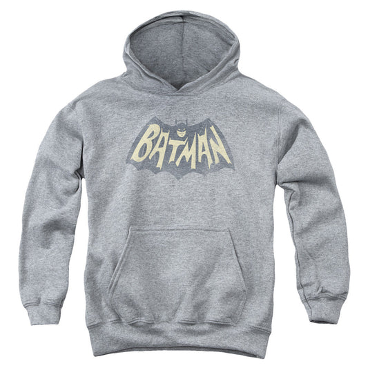 Batman Classic Tv Show Logo Kids Youth Hoodie Heather