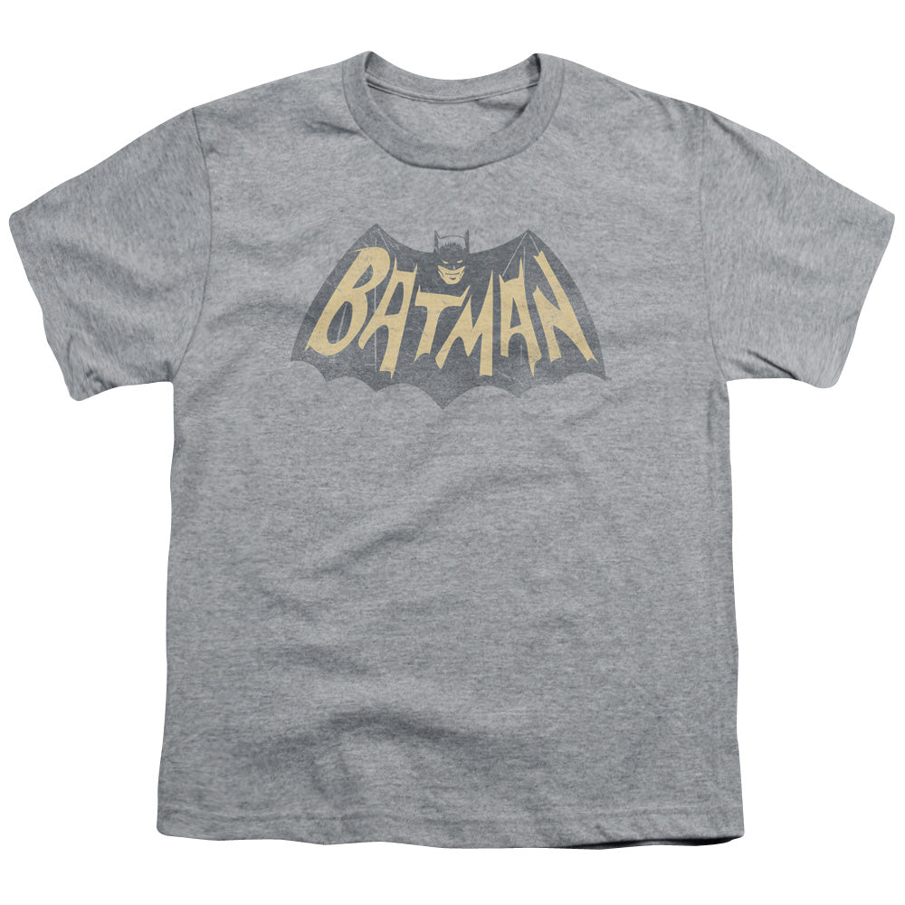 Batman Classic Tv Show Logo Kids Youth T Shirt Athletic Heather