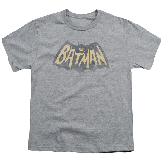 Batman Classic Tv Show Logo Kids Youth T Shirt Athletic Heather