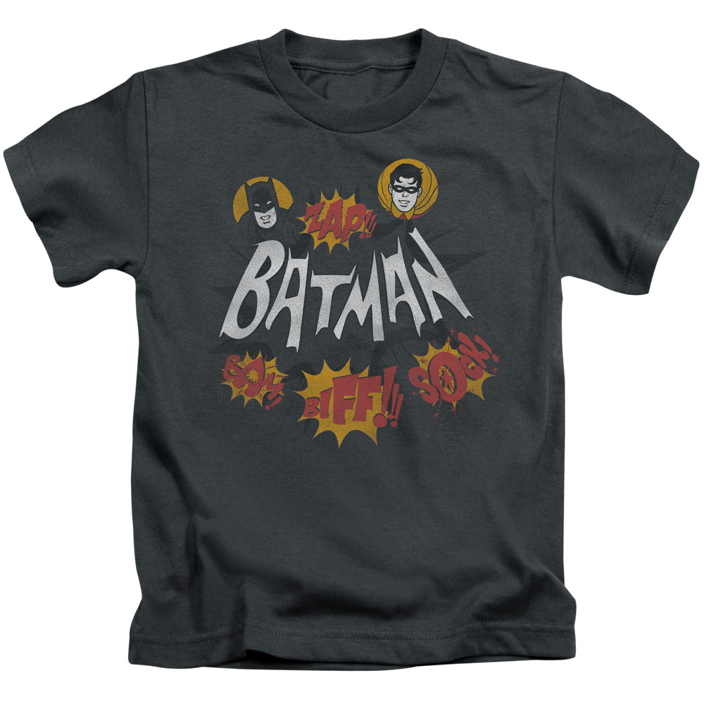 Batman Classic Tv Sound Effects Juvenile Kids Youth T Shirt Charcoal