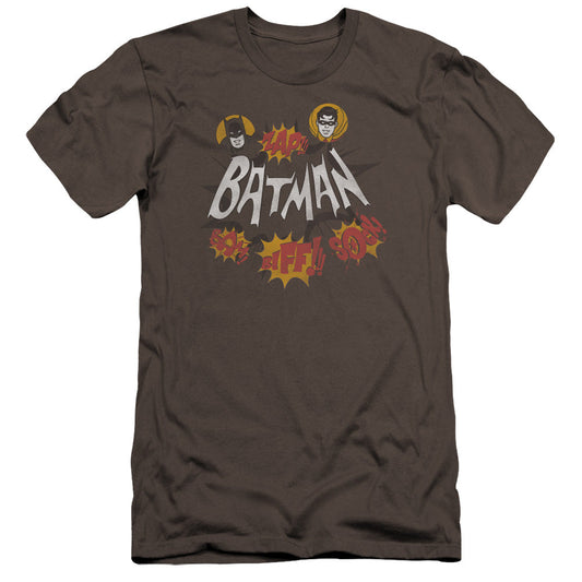 Batman Classic Tv Sound Effects Premium Bella Canvas Slim Fit Mens T Shirt Charcoal