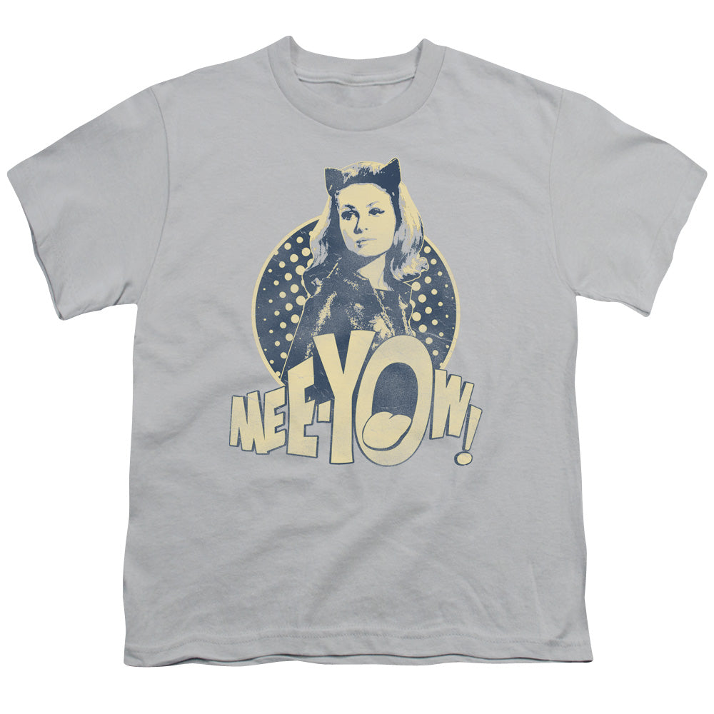 Batman Classic Tv Meeyow! Kids Youth T Shirt Silver