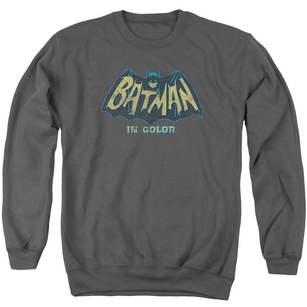 Batman Classic Tv In Color Mens Crewneck Sweatshirt Charcoal