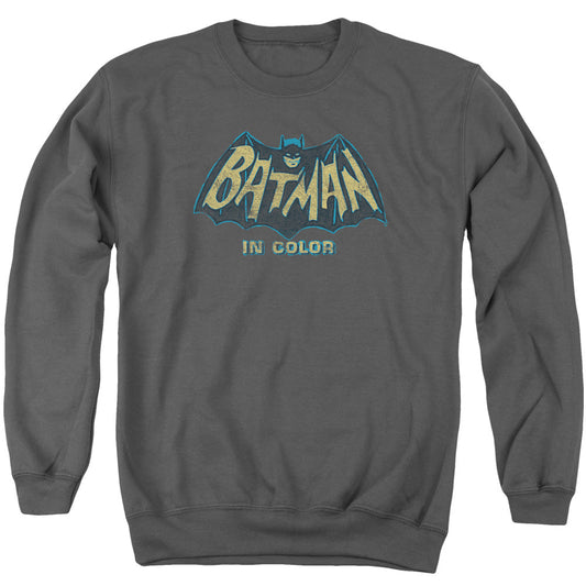 Batman Classic Tv In Color Mens Crewneck Sweatshirt Charcoal