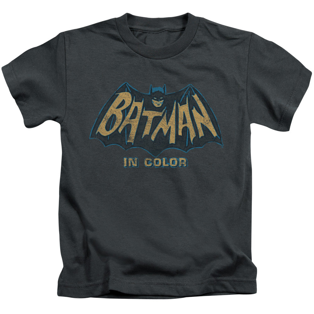 Batman Classic Tv In Color Juvenile Kids Youth T Shirt Charcoal
