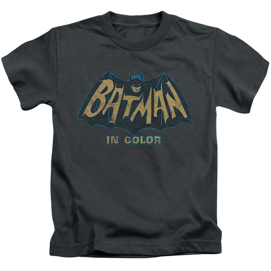 Batman Classic Tv In Color Juvenile Kids Youth T Shirt Charcoal