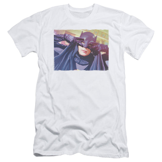 Batman Classic Tv Ooth Groove Slim Fit Mens T Shirt White