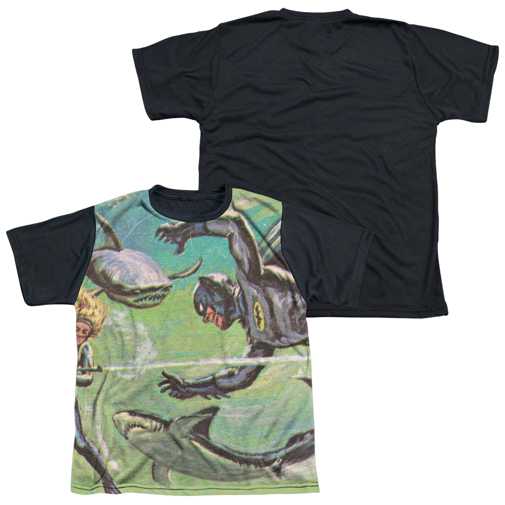 Batman Classic TV Series Underwater - Youth Black Back T-Shirt