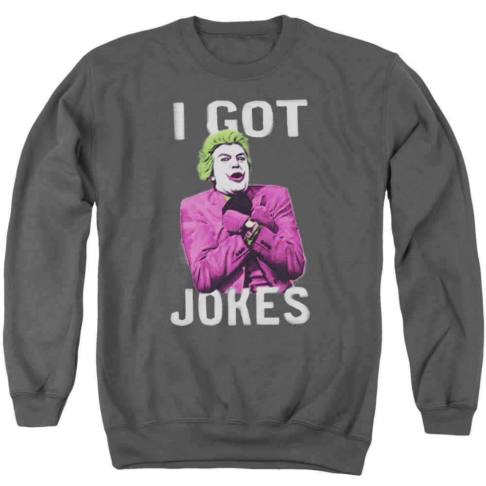 Batman Classic Tv Got Jokes Mens Crewneck Sweatshirt Charcoal
