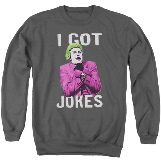 Batman Classic Tv Got Jokes Mens Crewneck Sweatshirt Charcoal