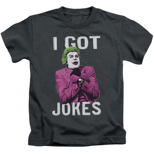Batman Classic Tv Got Jokes Juvenile Kids Youth T Shirt Charcoal