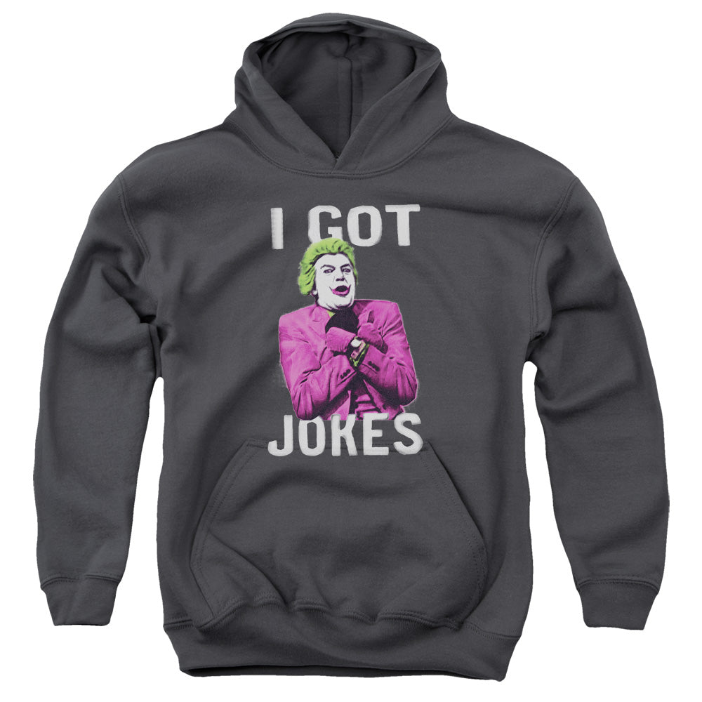 Batman Classic Tv Got Jokes Kids Youth Hoodie Charcoal