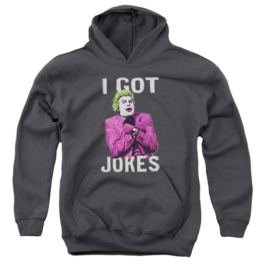 Batman Classic Tv Got Jokes Kids Youth Hoodie Charcoal