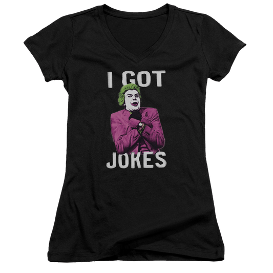 Batman - Classic TV Series Got Jokes - Juniors V-Neck T-Shirt Style001