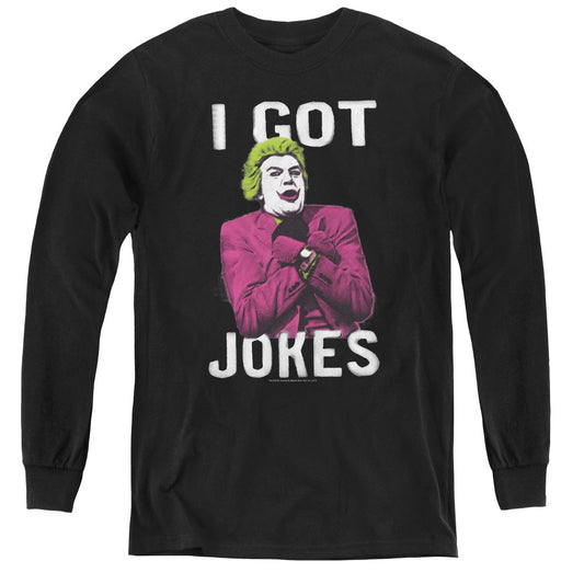 Batman Classic Tv Got Jokes Long Sleeve Kids Youth T Shirt Black