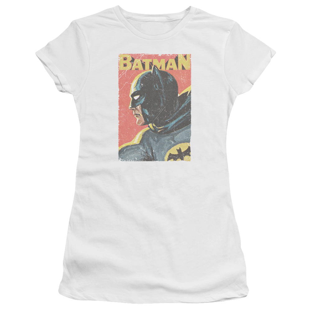 Batman Classic Tv Vintman Junior Sheer Cap Sleeve Womens T Shirt White