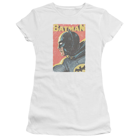 Batman Classic Tv Vintman Junior Sheer Cap Sleeve Womens T Shirt White