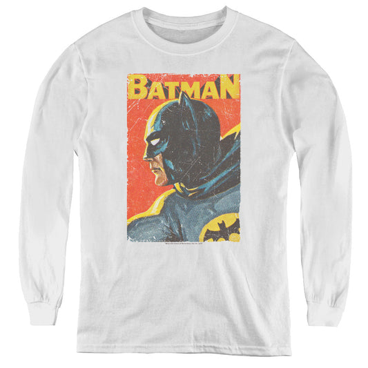 Batman Classic Tv Vintman Long Sleeve Kids Youth T Shirt White
