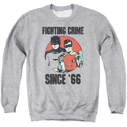 Batman Classic Tv Since 66 Mens Crewneck Sweatshirt Athletic Heather