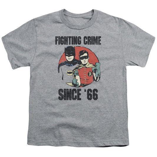 Batman Classic Tv Since 66 Kids Youth T Shirt Athletic Heather