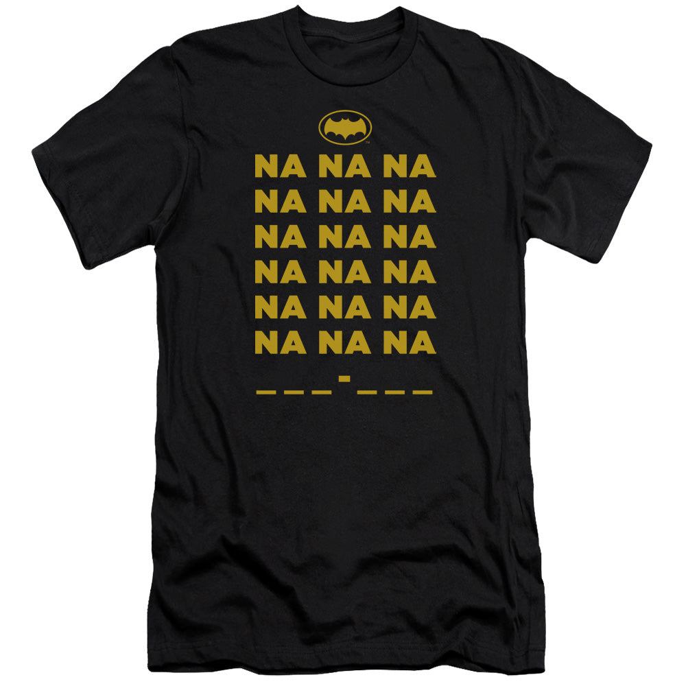 Batman Classic Tv Na Na Na Premium Bella Canvas Slim Fit Mens T Shirt Black