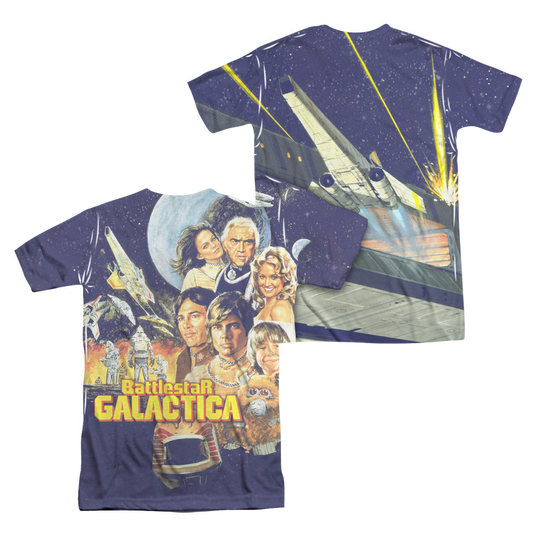 Battlestar Galactica (1978) Bsg(Classic) Vintage Poster (Front Back Print) - Men's All-Over Print T-Shirt