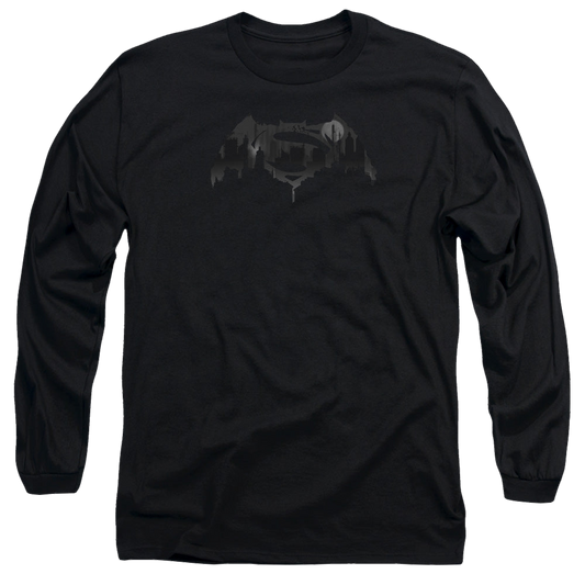 Batman v Superman Cityscape Logo - Men's Long Sleeve T-Shirt