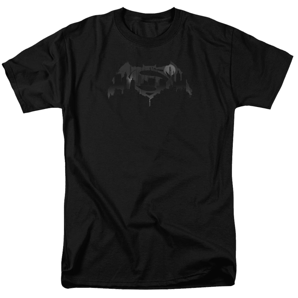 Batman v Superman Cityscape Logo - Men's Regular Fit T-Shirt