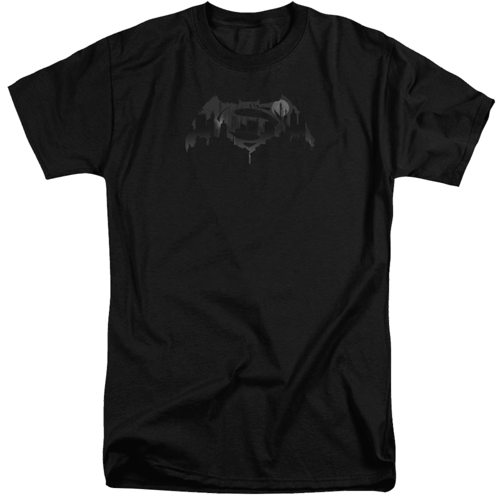 Batman v Superman Cityscape Logo - Men's Tall Fit T-Shirt