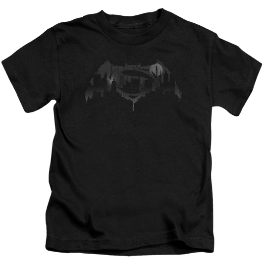 Batman v Superman Cityscape Logo - Kid's T-Shirt