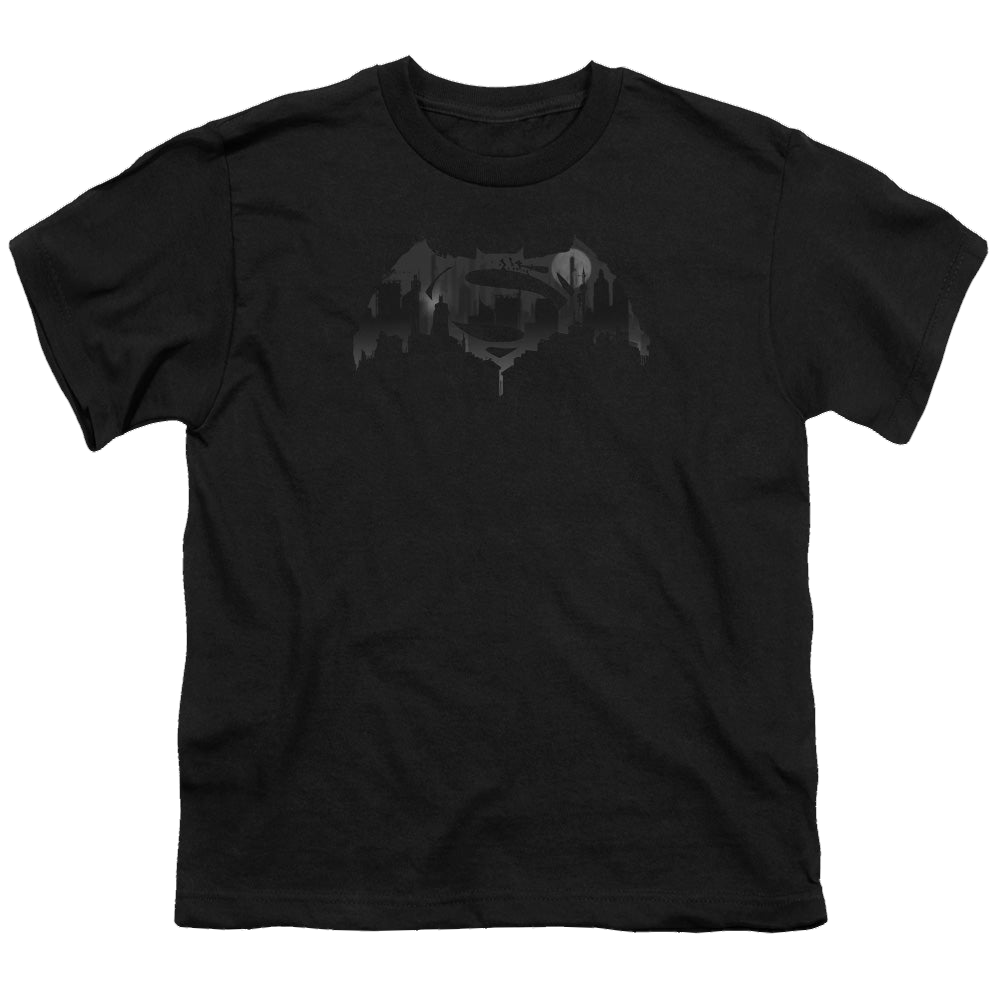 Batman v Superman Cityscape Logo - Youth T-Shirt