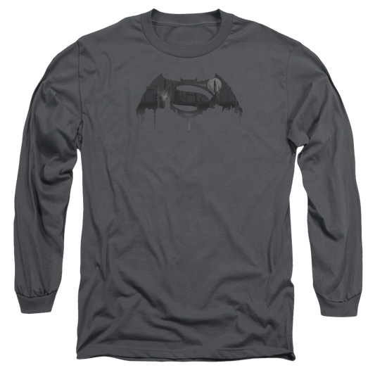Batman v Superman Cityscape Logo - Men's Long Sleeve T-Shirt Style002
