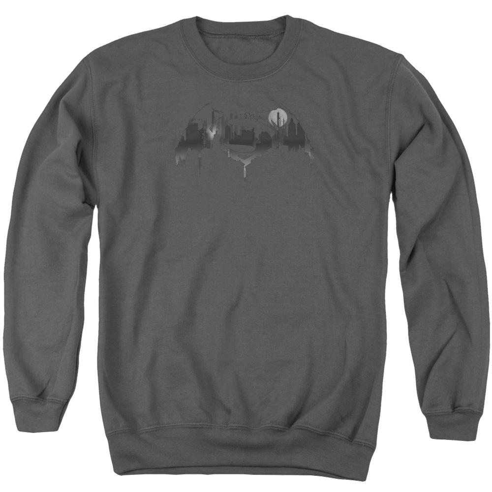 Batman v Superman Cityscape Logo - Men's Crewneck Sweatshirt Style002
