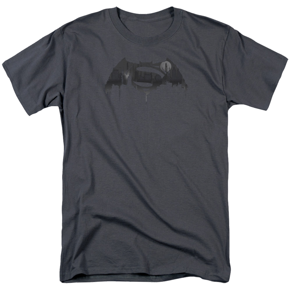 Batman v Superman Cityscape Logo - Men's Regular Fit T-Shirt Style002