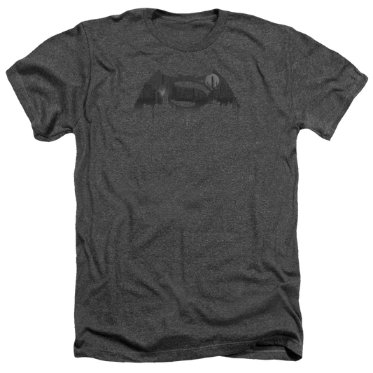 Batman v Superman Cityscape Logo - Men's Heather T-Shirt Style002