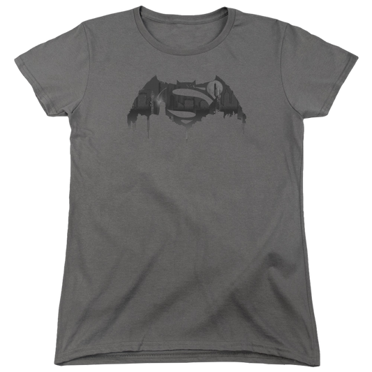 Batman v Superman Cityscape Logo - Women's T-Shirt Style002