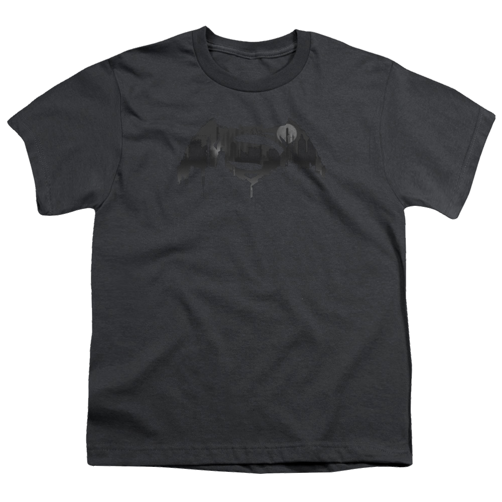 Batman v Superman Cityscape Logo - Youth T-Shirt Style003