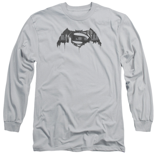 Batman v Superman Cityscape Logo - Men's Long Sleeve T-Shirt Style004