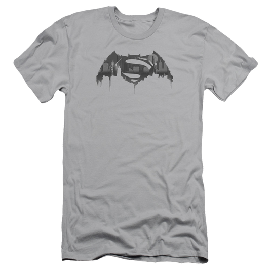 Batman v Superman Cityscape Logo - Men's Slim Fit T-Shirt Style002