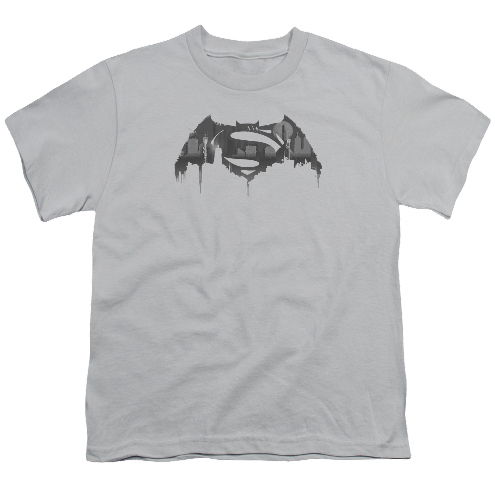 Batman v Superman Cityscape Logo - Youth T-Shirt Style004