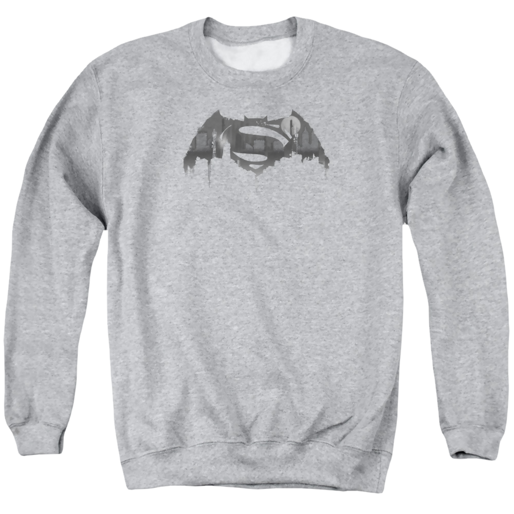 Batman v Superman Cityscape Logo - Men's Crewneck Sweatshirt Style003